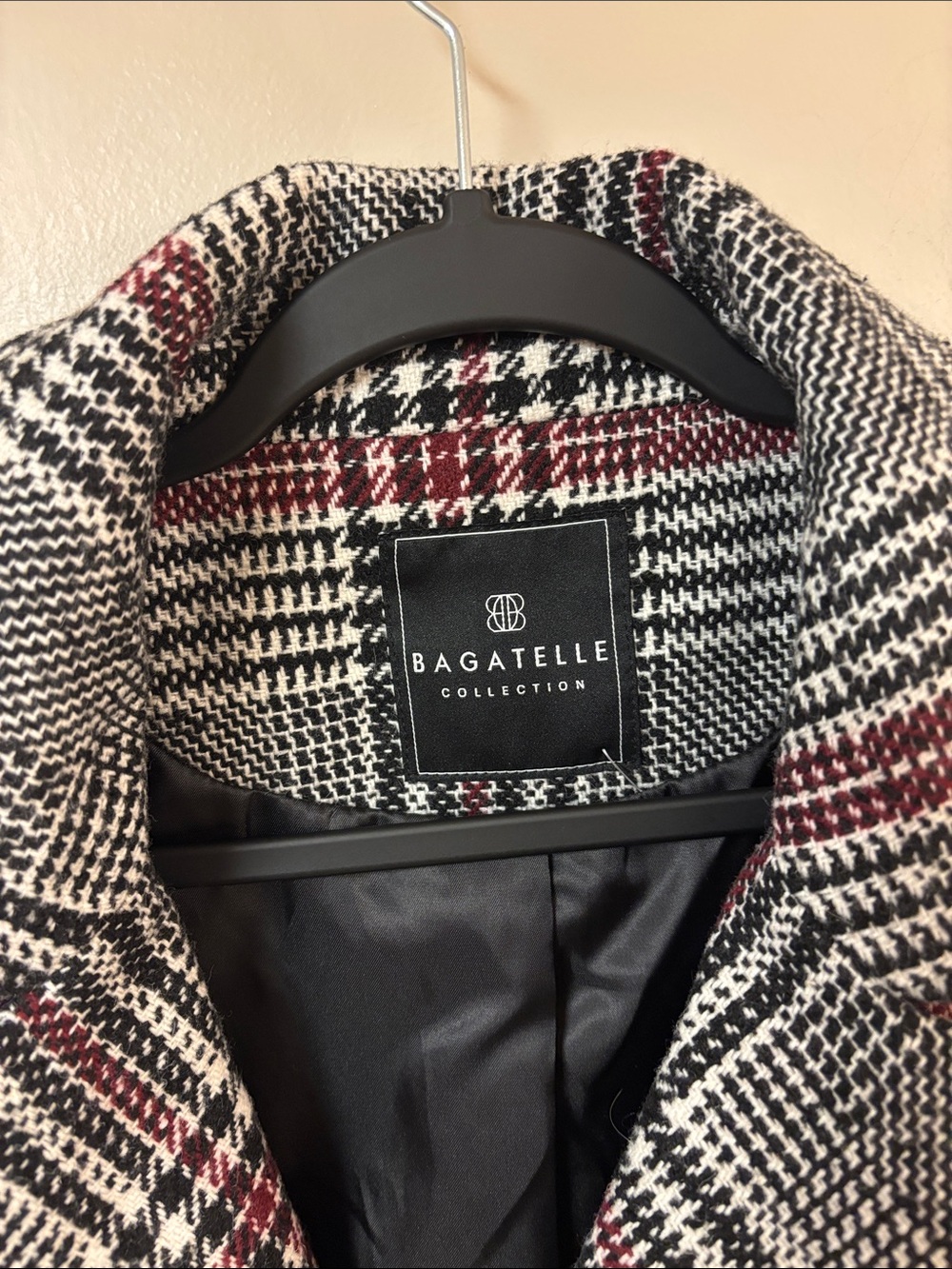 Vintage-Inspired Bagatelle Plaid Double-Breasted Blazer L NWT - Picture 3 of 16